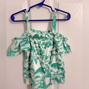 Old Navy Green and White Kids Tank Top